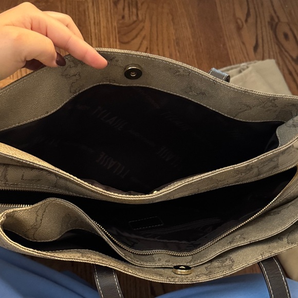 Alviero Martini Brown Map Print Tote - Picture 5 of 7